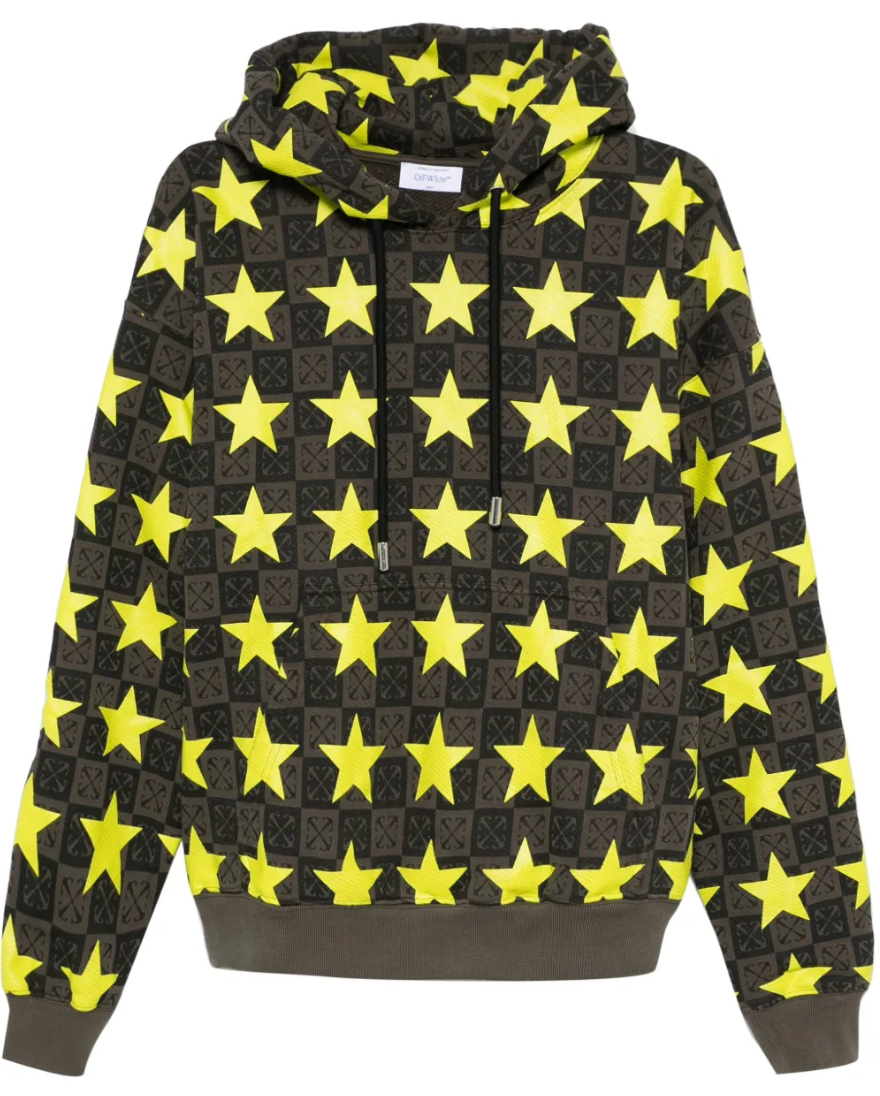 Off White Washed Stars AO Skate Hoodie