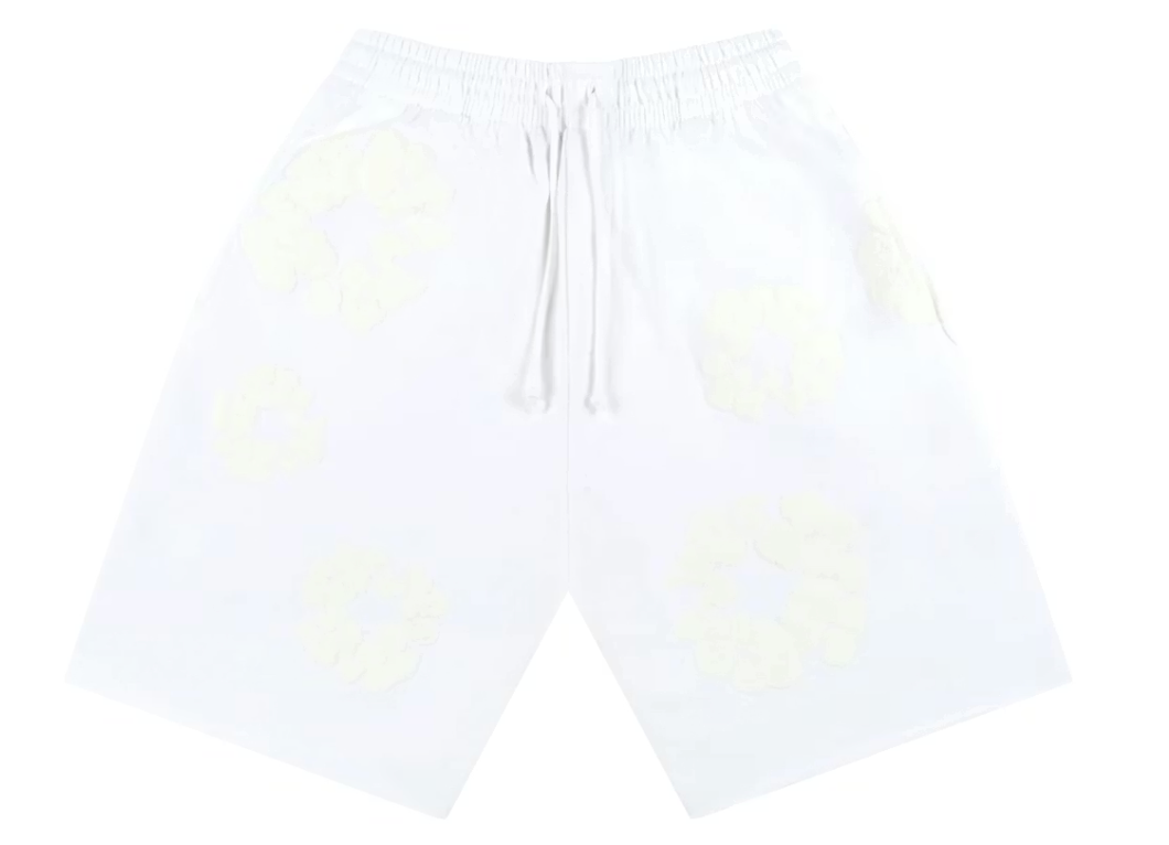 Denim Tears Mono Cotton Wreath Sweat Shorts (White)