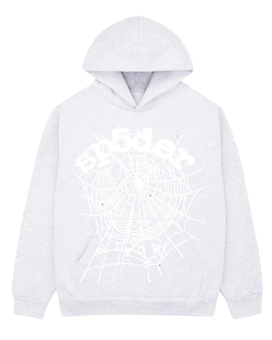 Sp5der OG Web Hoodie 'Heather Grey'
