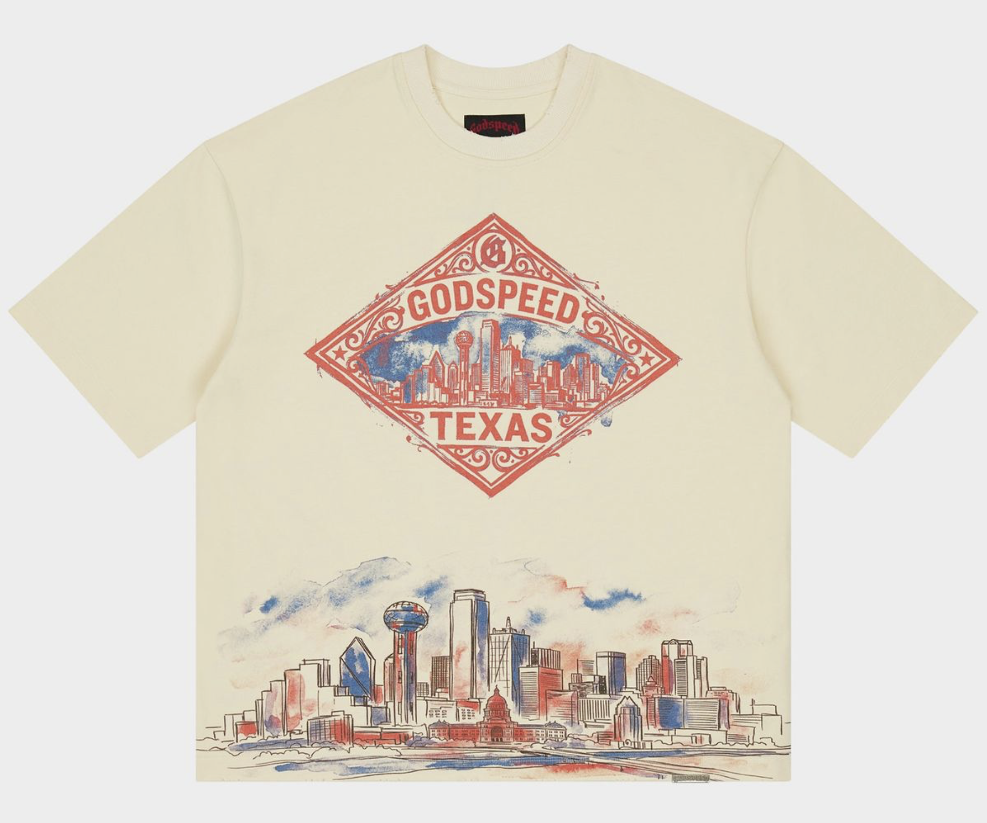 Godspeed "Texas Skyline" Tee Shirt (Bone)