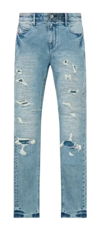 RtA Bryant Frayed Horizon Skinny Jeans "Blue"
