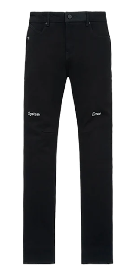 RtA Bryant Skinny Jean "Black Hologram Digital Cross"