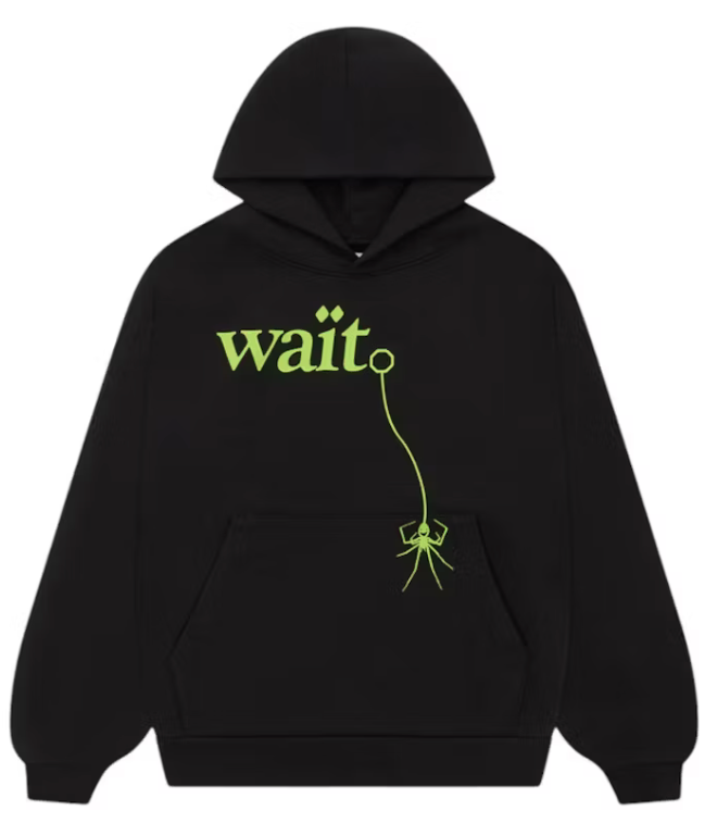 Sp5der Wait Hoodie Black