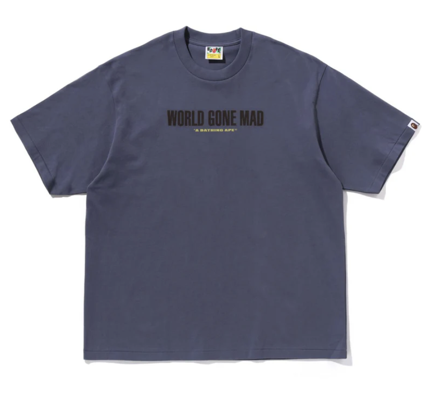 A Bathing Ape BAPE Slogan Relaxed Fit Tee "Blue" (SS25)
