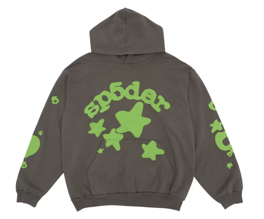 Sp5der Beluga Hoodie (Slate Grey/Green)