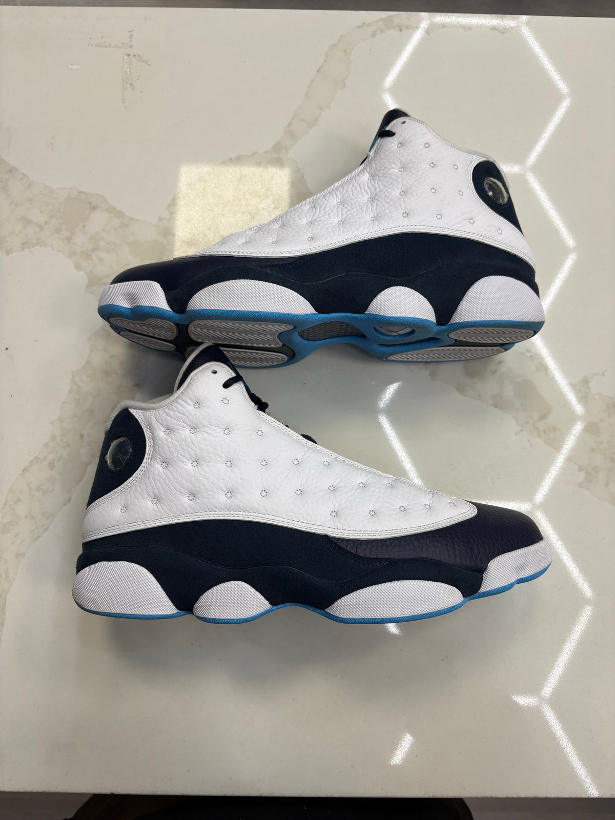 Jordan 13 Retro Obsidian Powder Blue White