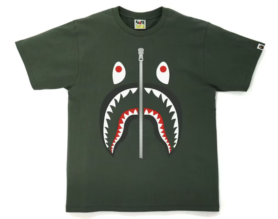 Bape Shark Tee (FW21) (Olivedrab)
