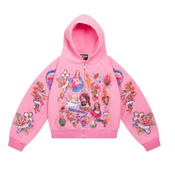 Righteous Risen King Zip-Up Pink