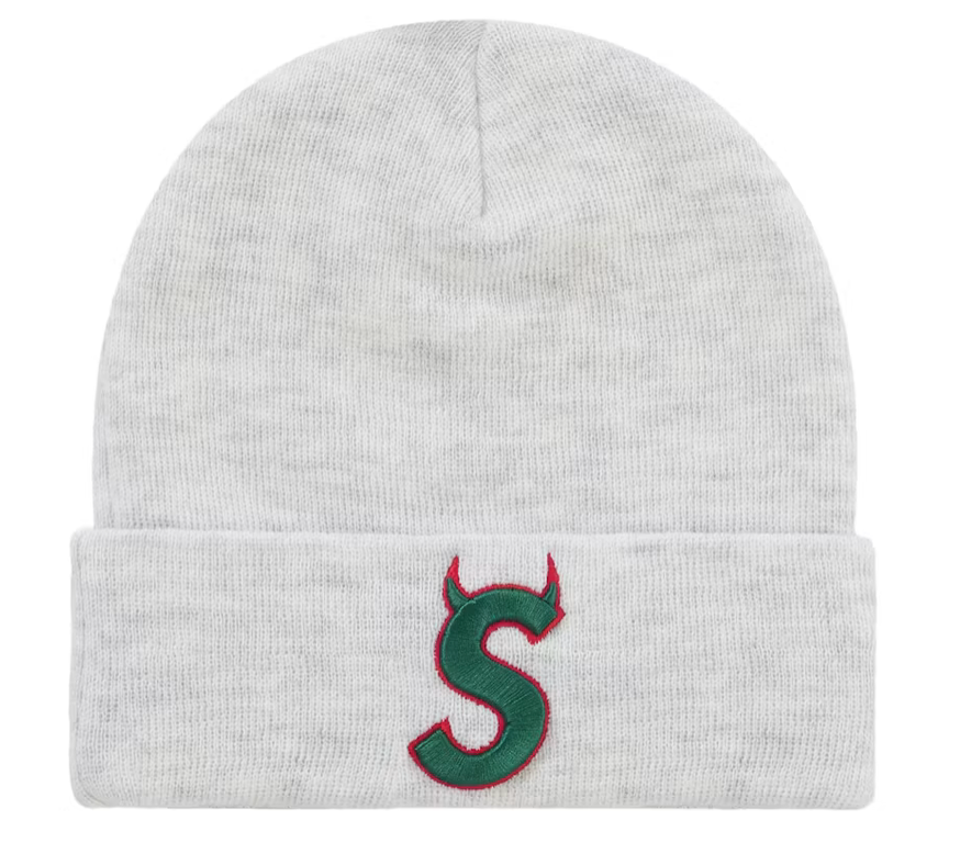 Supreme New Era Devil S Logo Beanie "Ash Grey"