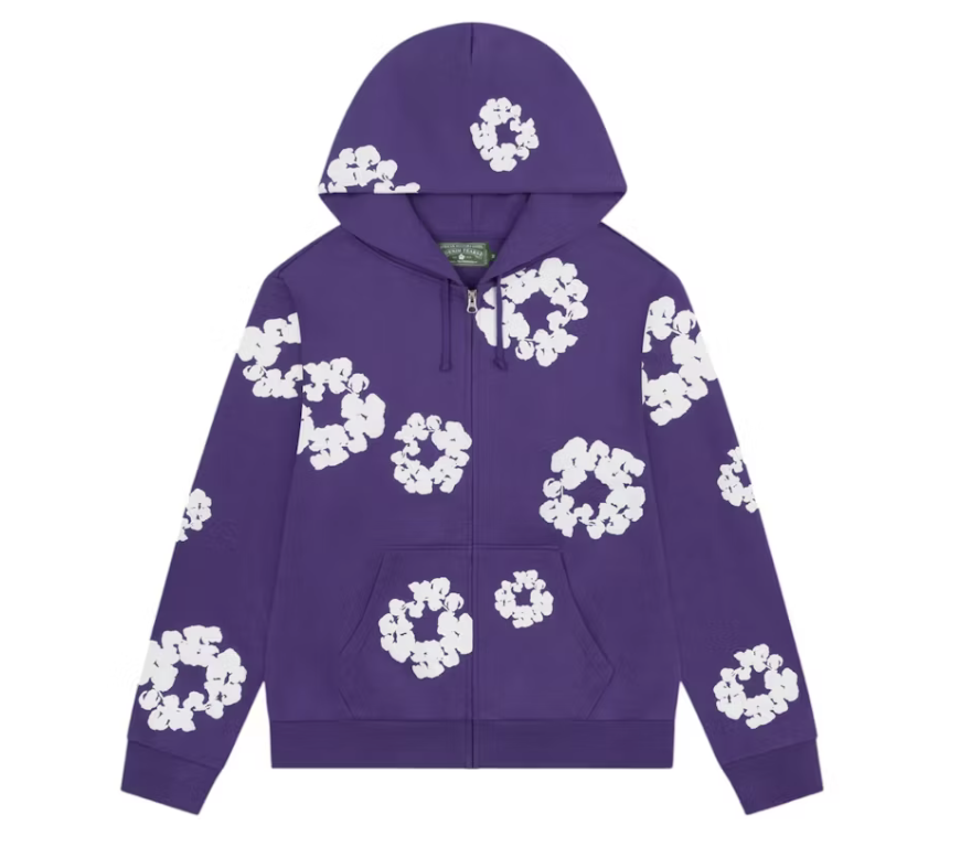 Denim Tears Cotton Wreath Zip Hoodie "Purple"