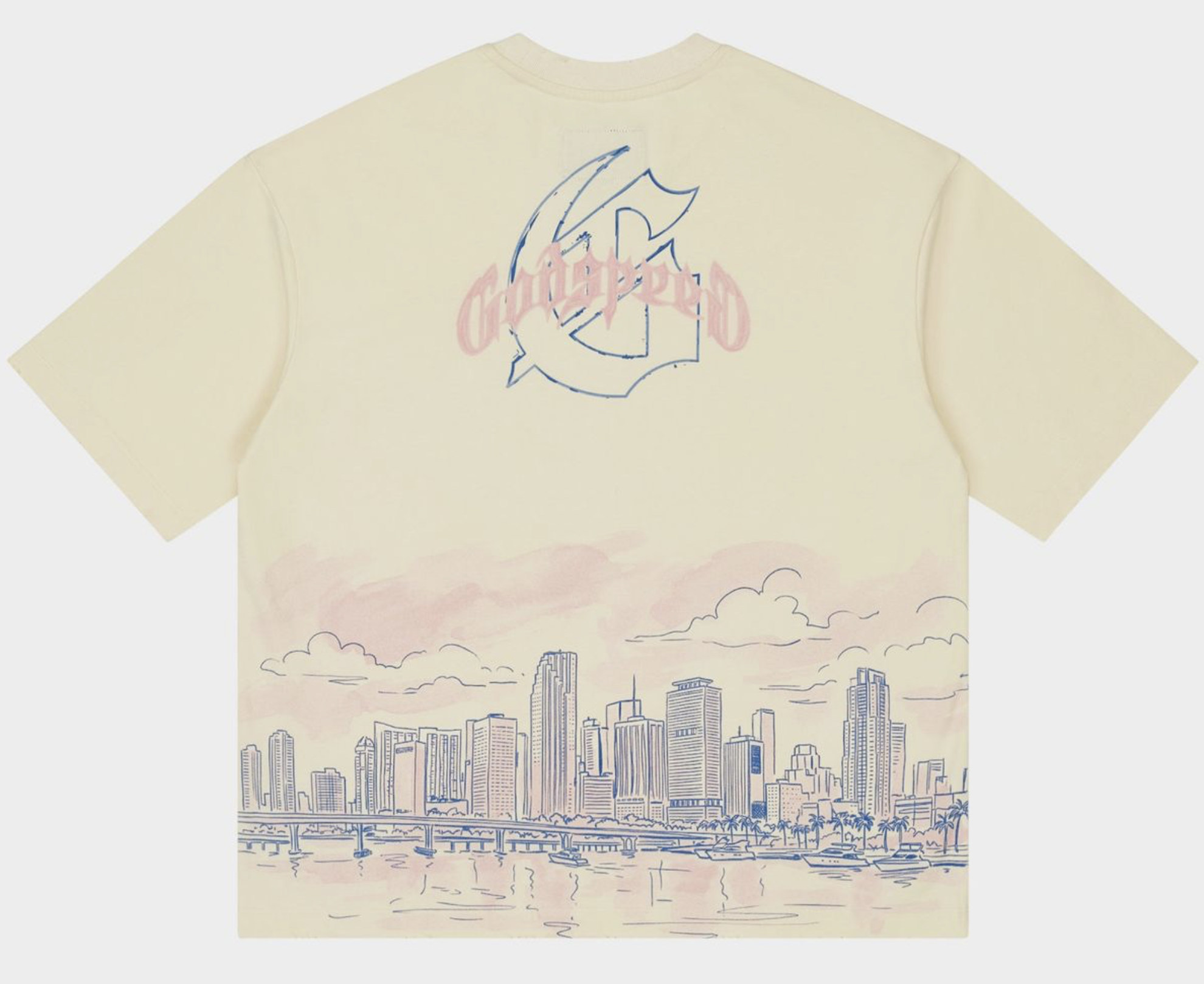 Godspeed "Miami Skyline" Tee Shirt (Bone)
