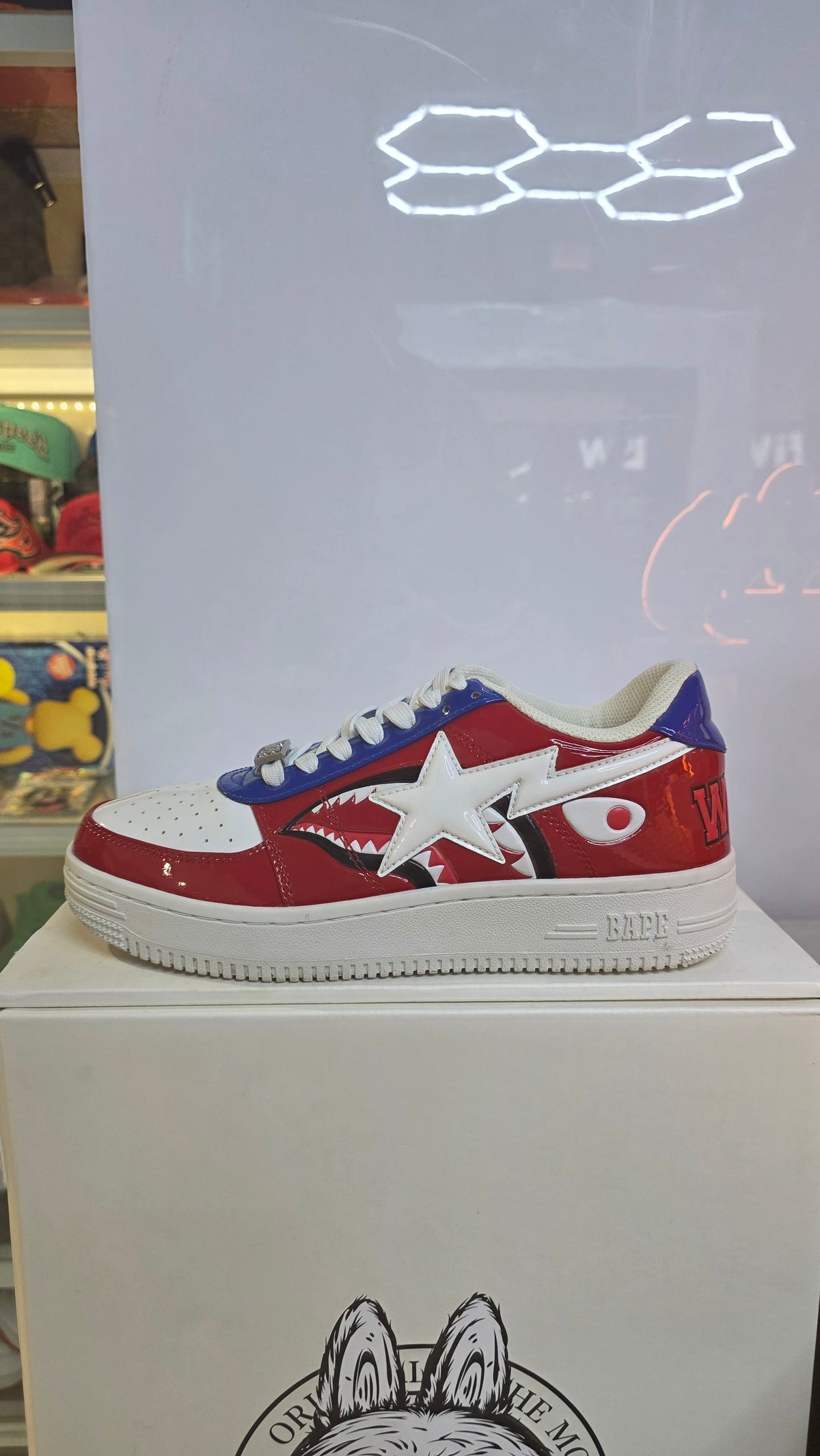 A Bathing Ape Bape Sta Low M2 20th Anniversary Patent Red