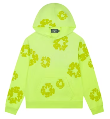 Denim Tears Mono Cotton Wreath Hoodie Neon Green