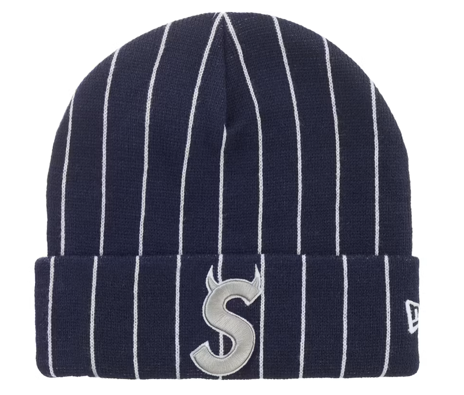Supreme New Era Devil S Logo Beanie "Stripe"