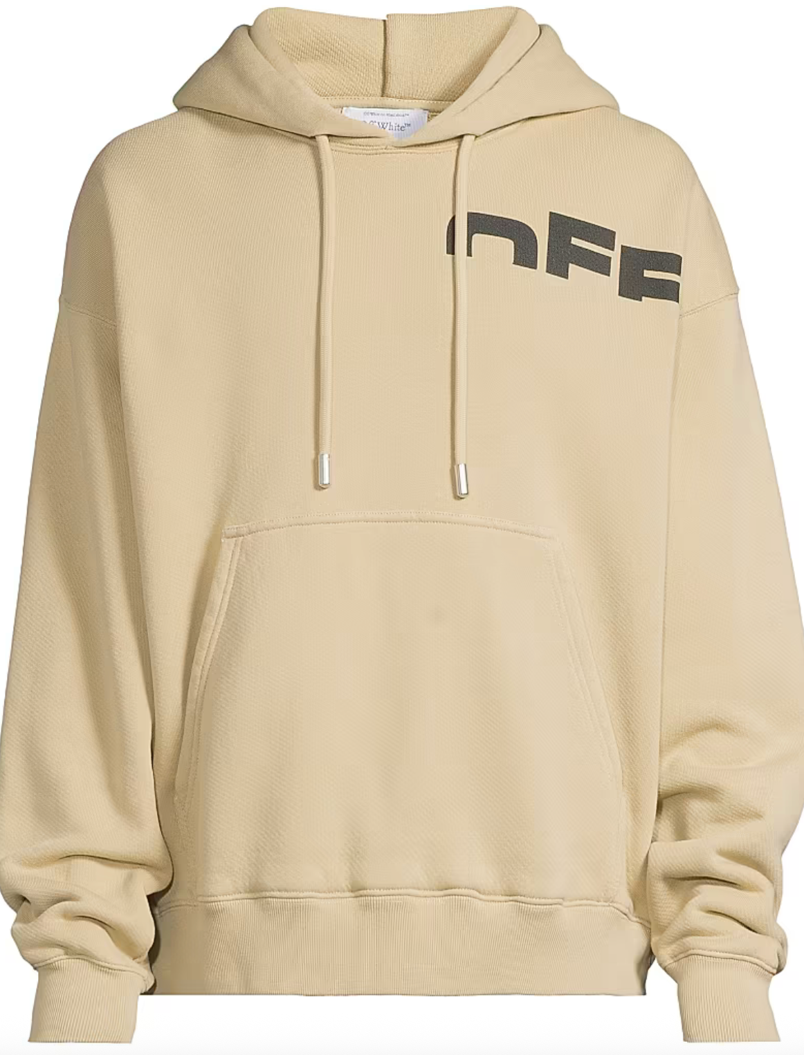 Off White Shared Logo Skate Hoodie (Tan)