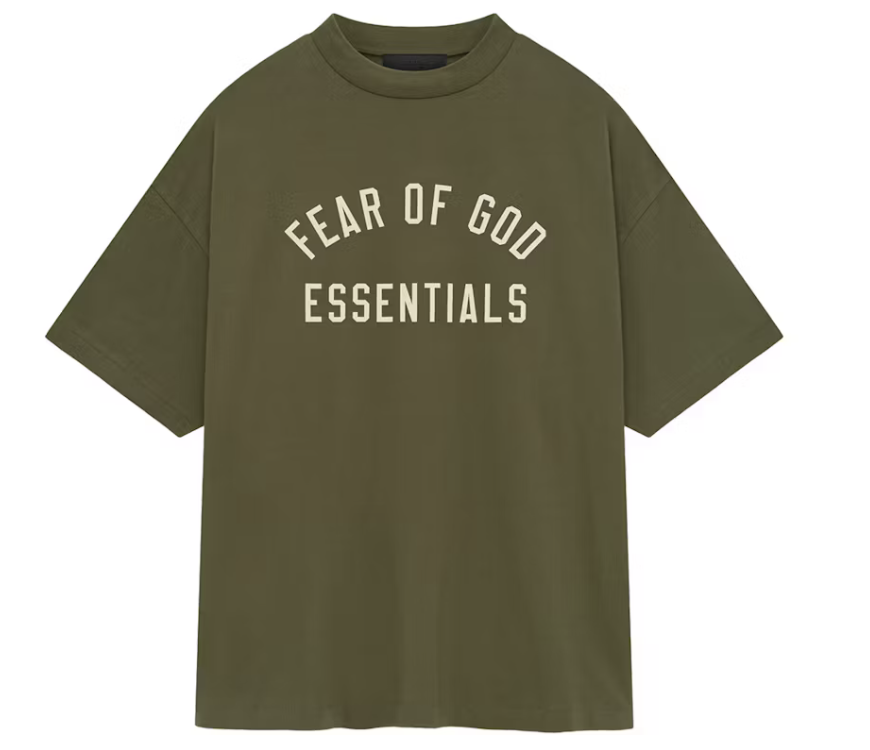 Fear of God Essentials Jersey Crewneck Tee "Military"