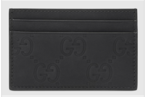 Gucci Card Holder Rubber Effect(Black)