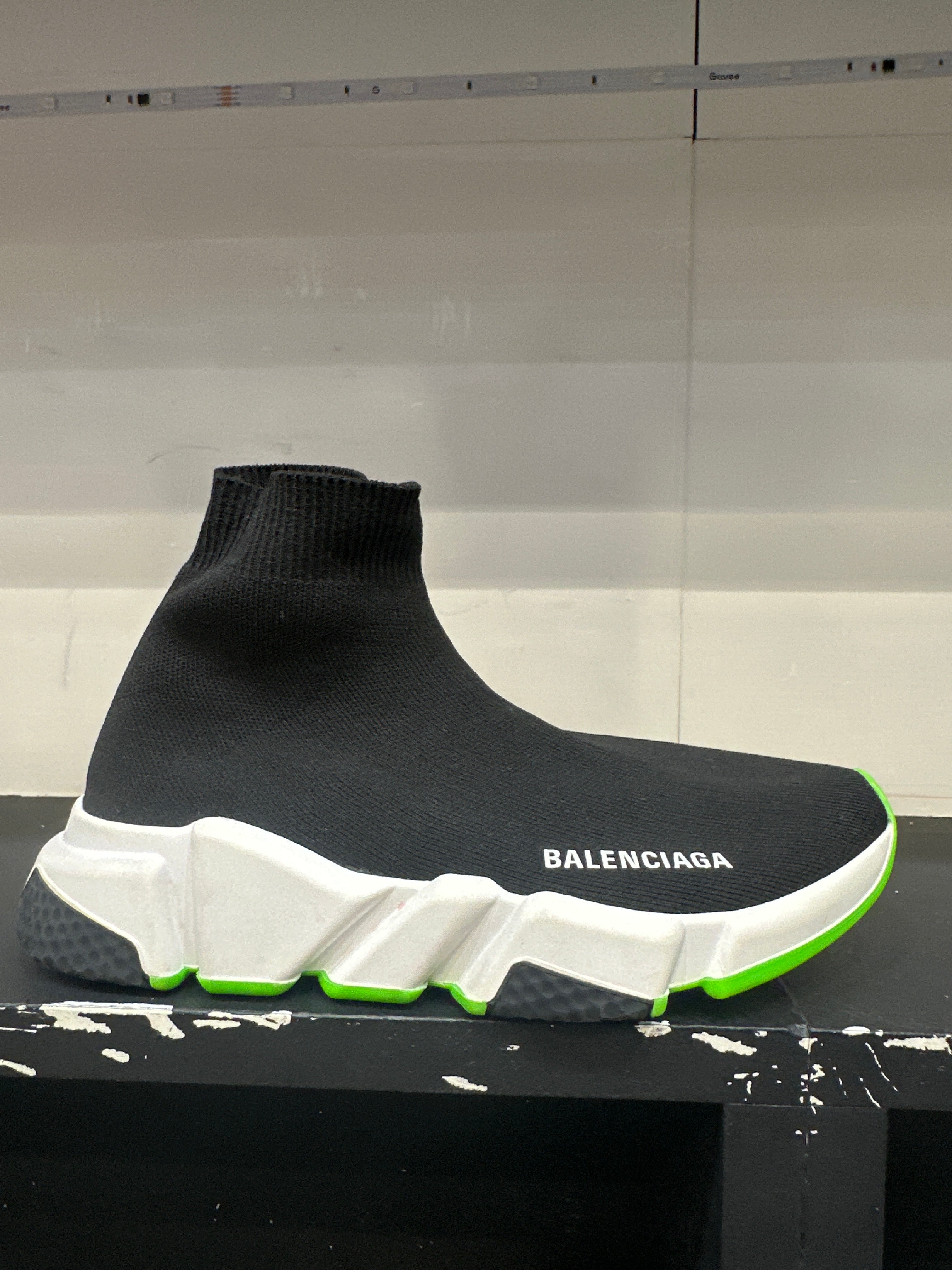 Balenciaga Speed LT Sneaker "Black/Green" (pre-owned)
