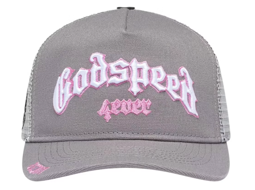 Godspeed Forever Trucker Hat "Grey/Pink"