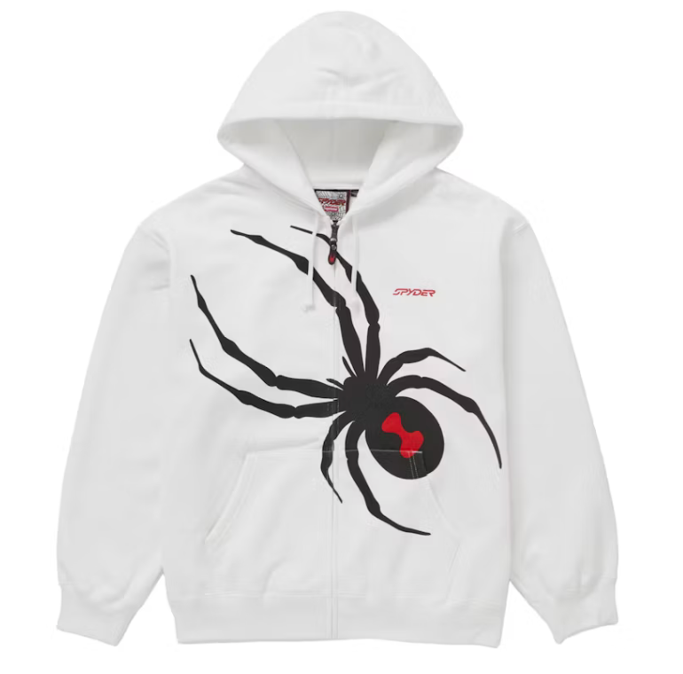 Supreme x Spyder Zip Up Hoodie (White) (FW24)