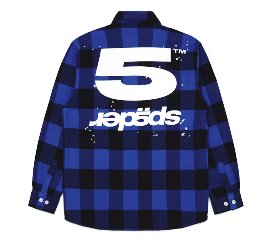 SP5DER 5 Flannel Shirt "Blue Plaid"