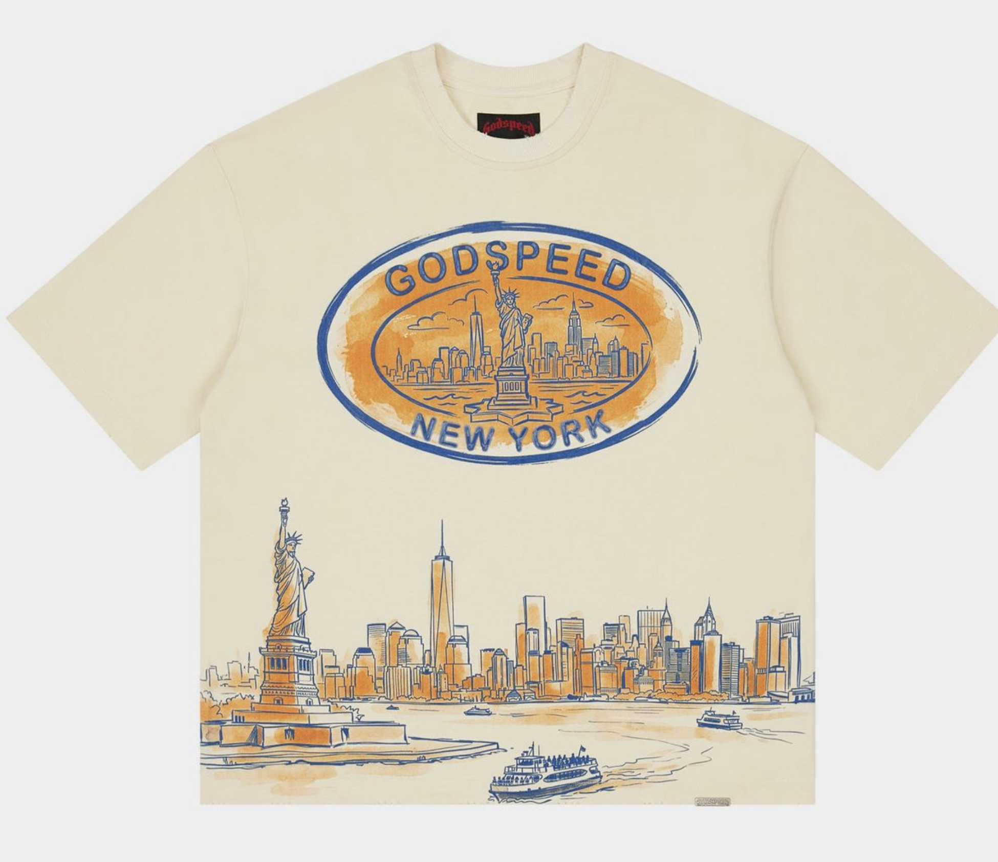 Godspeed "New York Skyline" Tee Shirt (Bone)