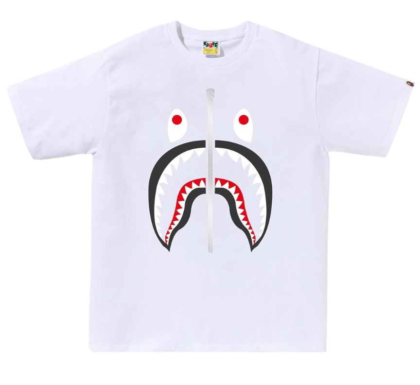 A Bathing Ape BAPE Shark Tee "White"