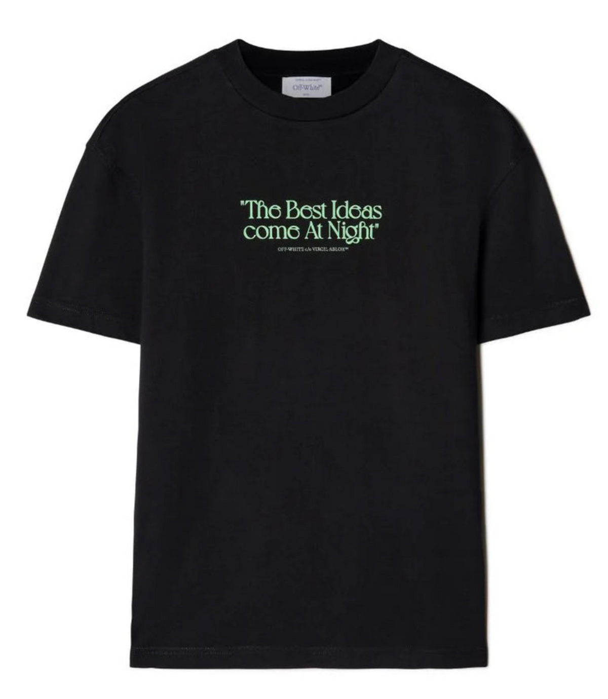 Off White Best Idea Come At Night Tee Shirt (Black)