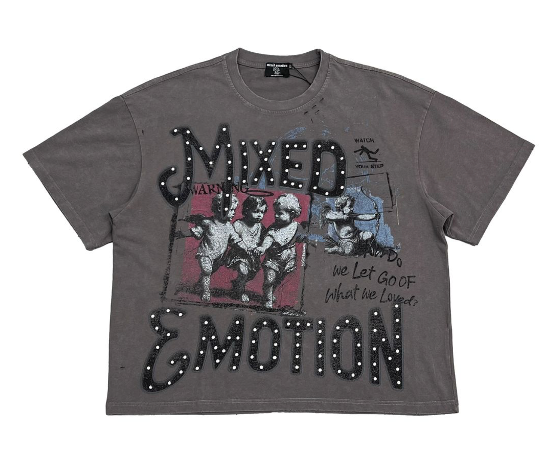Mixed Emotions Grey “Friends” tee