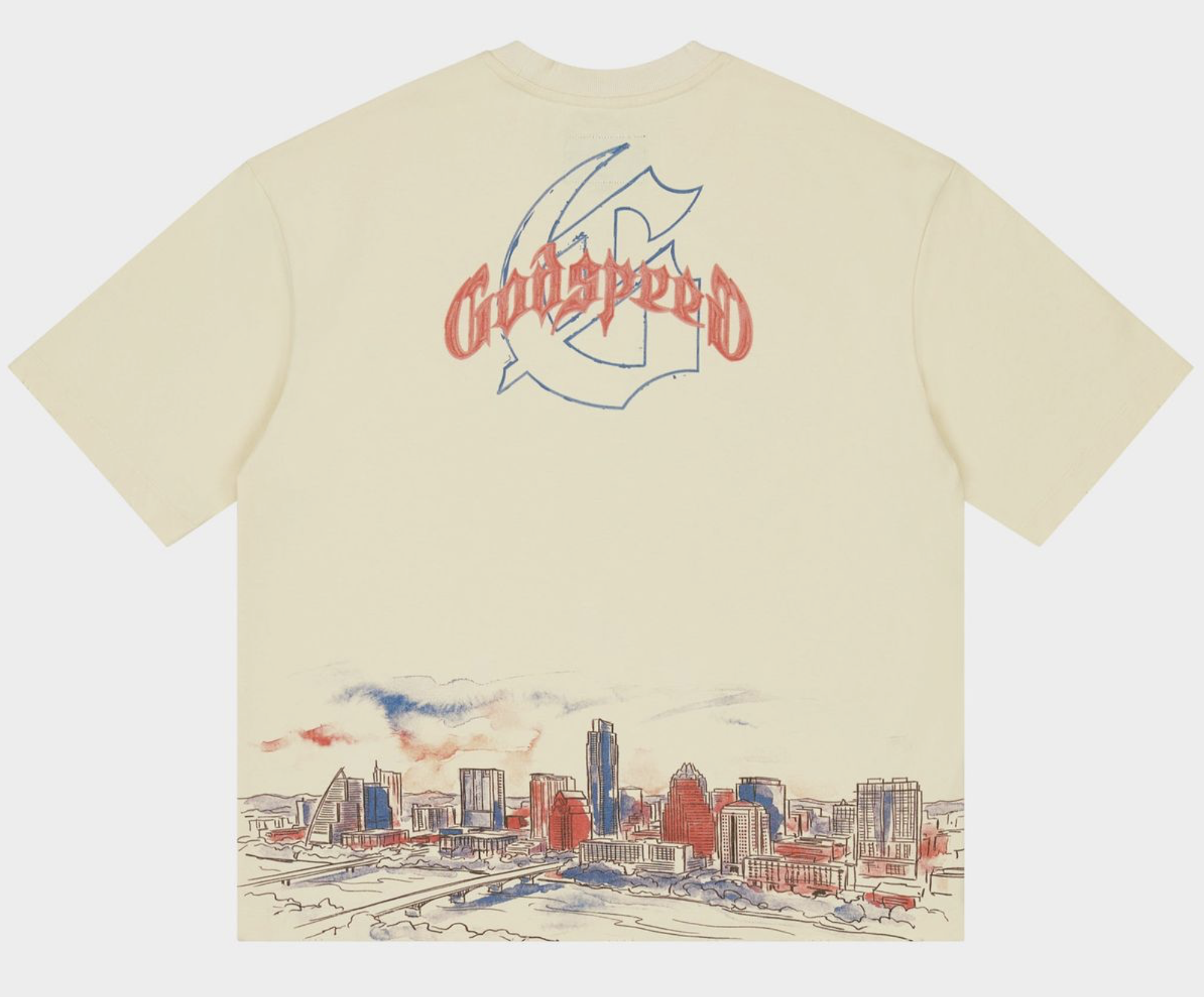Godspeed "Texas Skyline" Tee Shirt (Bone)
