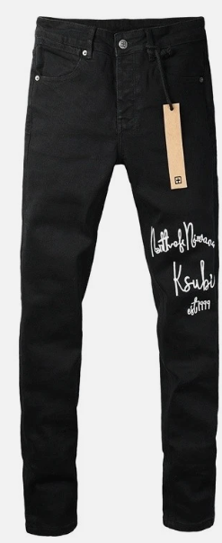 Ksubi Chitch Black denim White Lettering