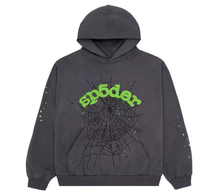 Sp5der Wait Web Hoodie "Slate Grey"