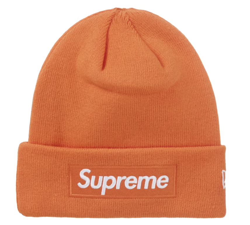 Supreme New Era Box Logo Beanie (Dark Orange) (FW24)