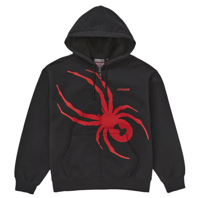 Supreme x Spyder Zip Up Hoodie (Black) (FW24)