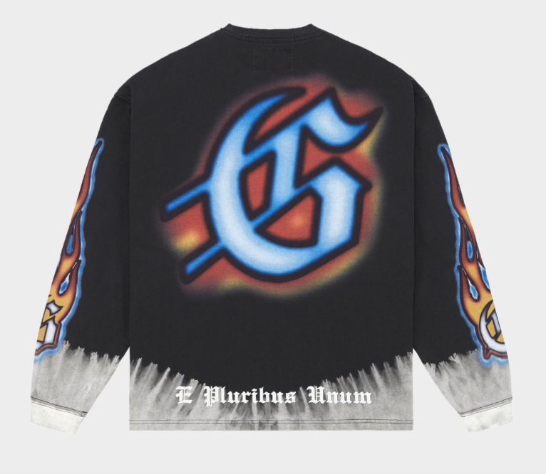 Godspeed "Off the Leash" Long Sleeve Tee Shirt Black Wash