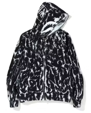 A Bathing Ape Tie Dye PONR Shark Full Zip