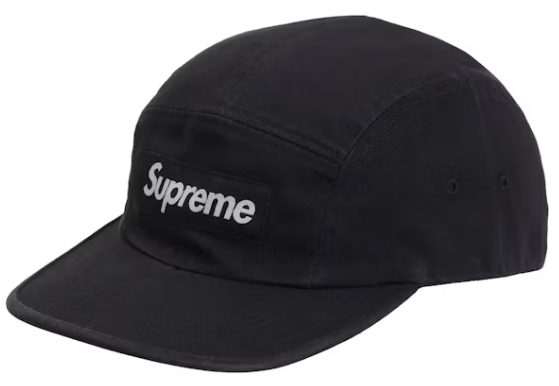 Supreme Washed Chino Twill Camp Cap "Black" (FW24)