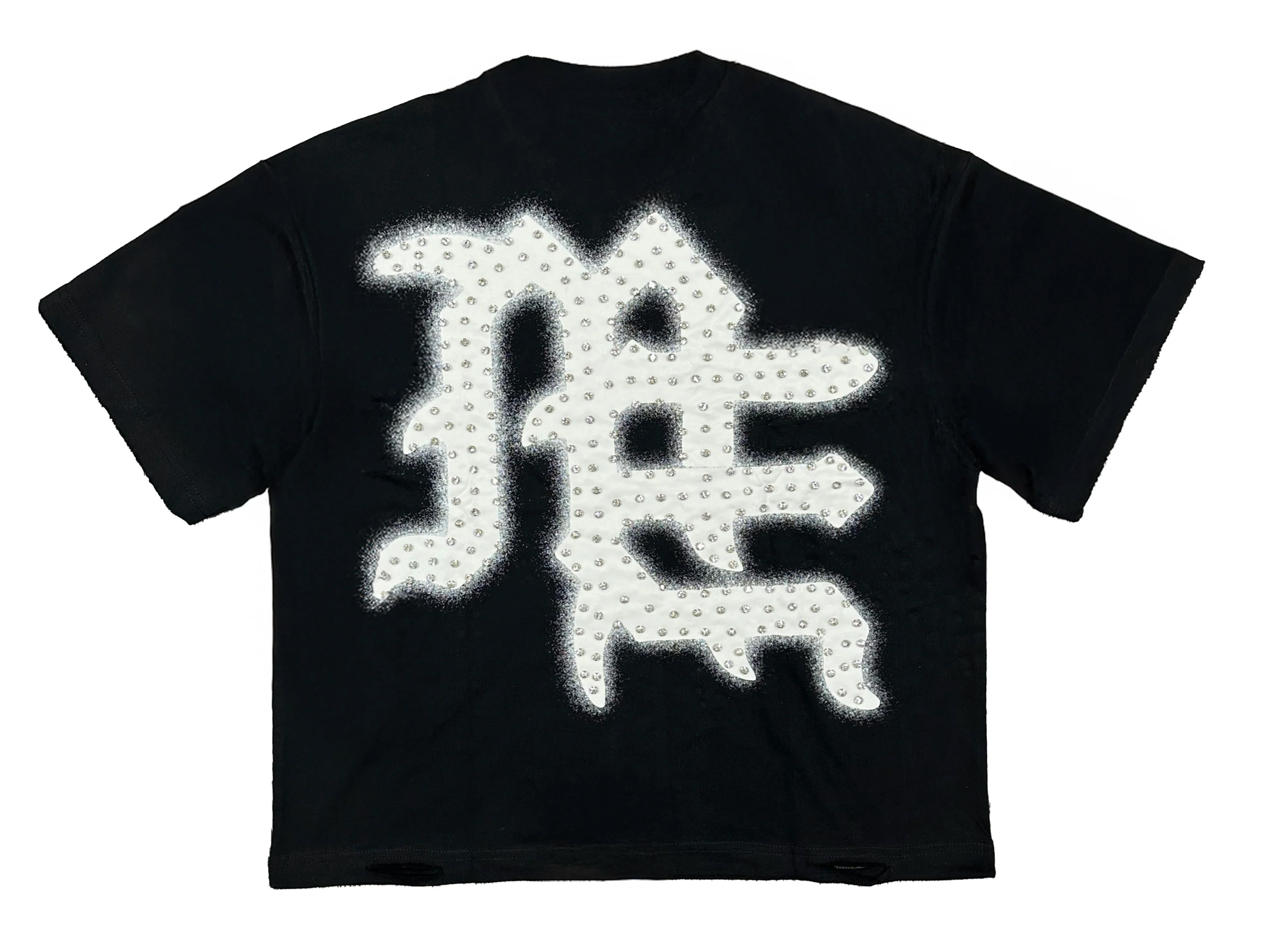 Mixed Emotions "End" Rhinestone Tee Shirt (Black)
