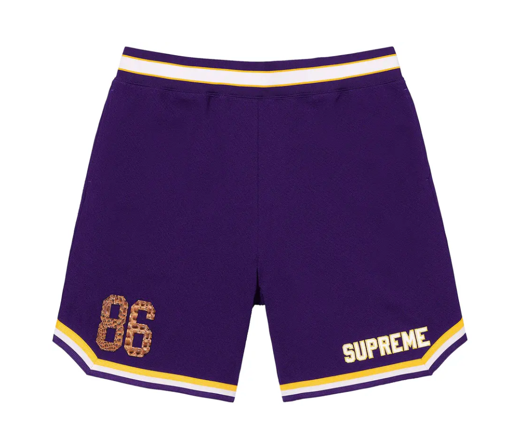 Supreme Faux Croc Basketball Short "Purple"
