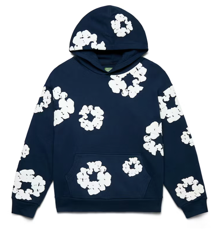 Denim Tears Cotton Wreath Hoodie (Navy)