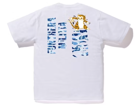 Bape ABC Camo Tiger Tee (White/Blue)