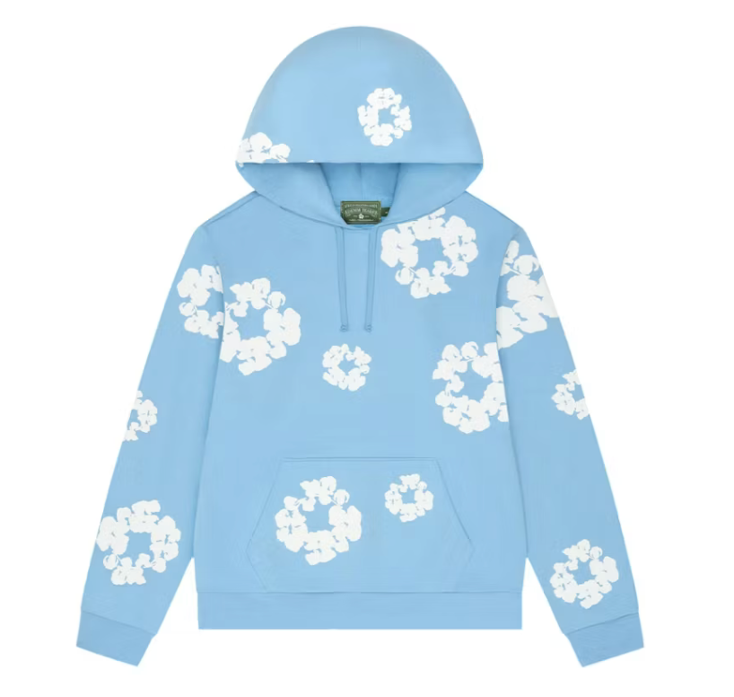 Denim Tears Cotton Wreath Hoodie "Light Blue"