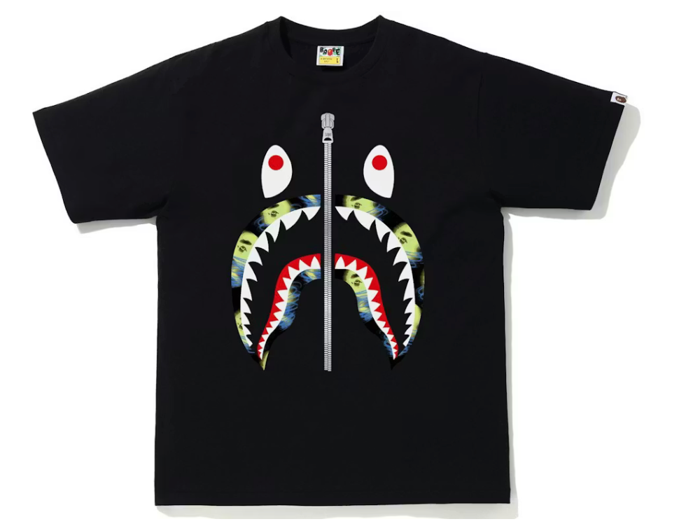 BAPE By A Bathing Ape Storm Shark Tee Shirt (Black/Black)
