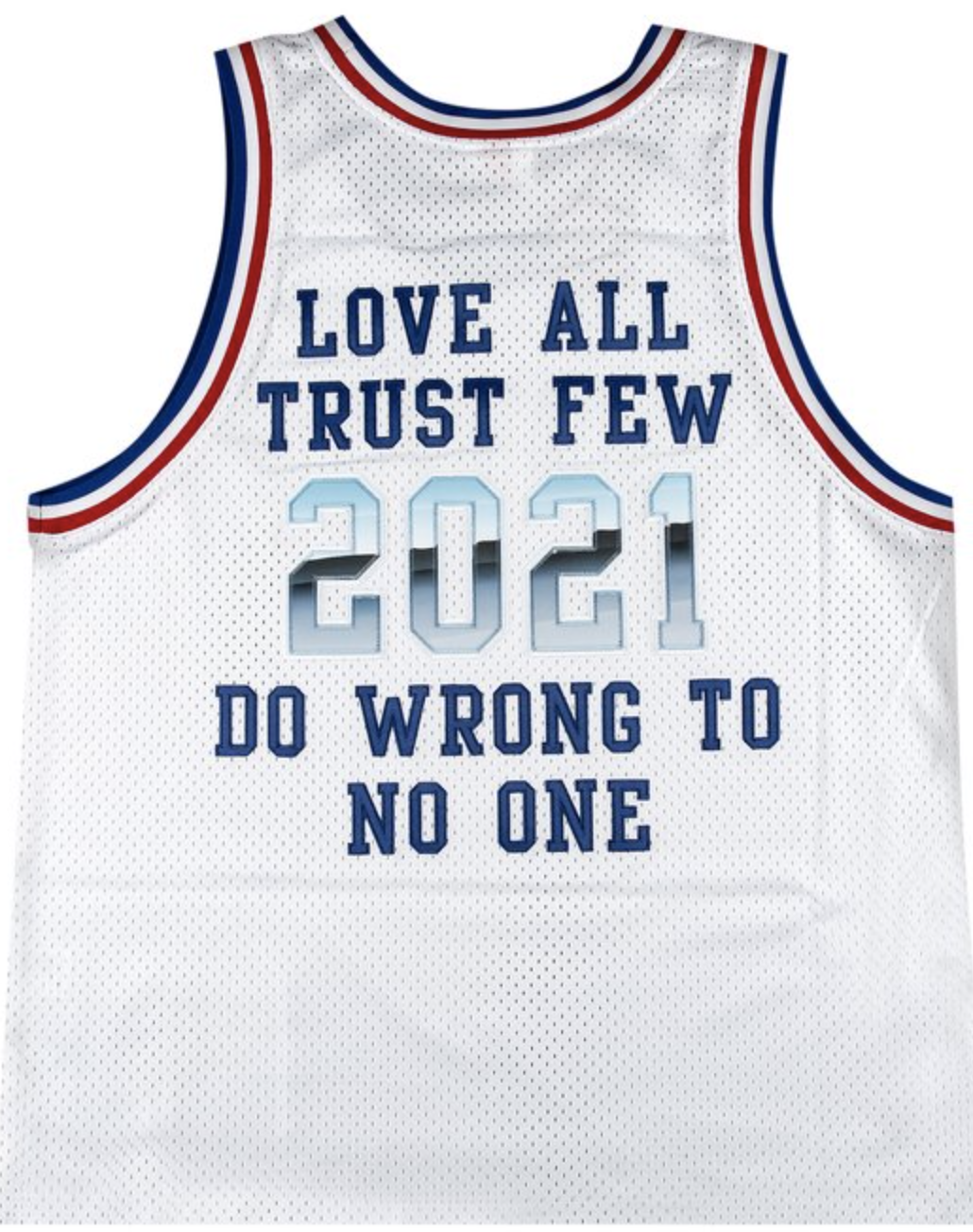 Supreme x Mitchell And Ness Basketball Jersey (White) (SS21)