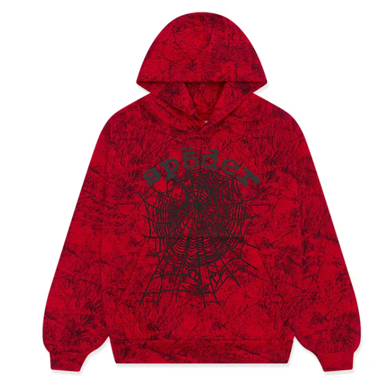 Sp5der OG Tree Camo Hoodie Red