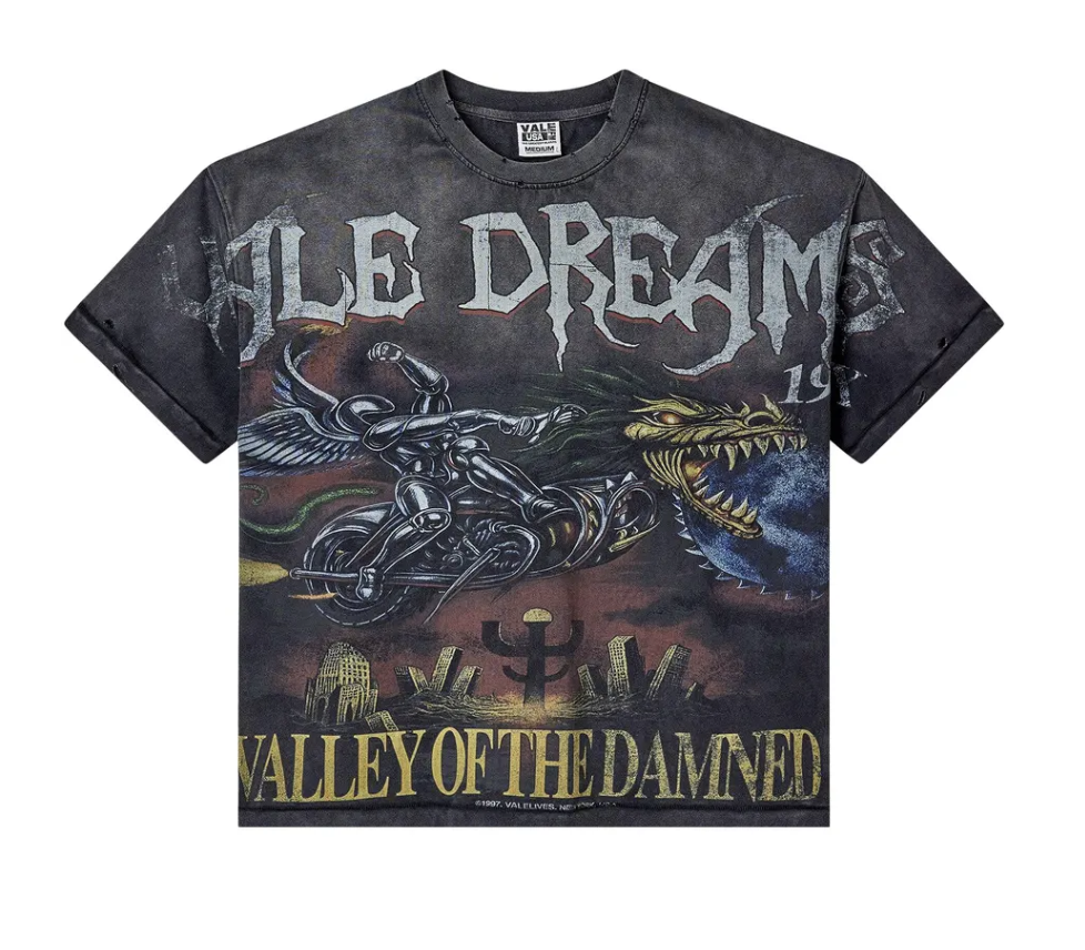 Vale Forever Ride The Dragon Tee "Washed Black"