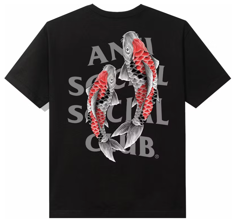 Anti Social Social Club Koi Garden 3M Reflective Tee Black