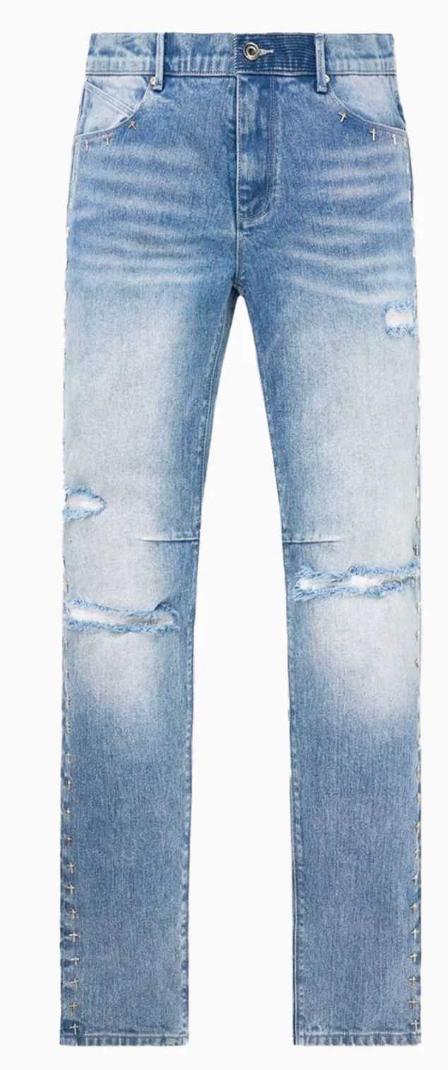 RTA Bryant Ripped Jean (Medium Blue)
