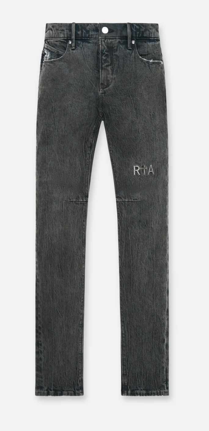 RTA Clayton Skinny Jean "Grey Coated Blue"