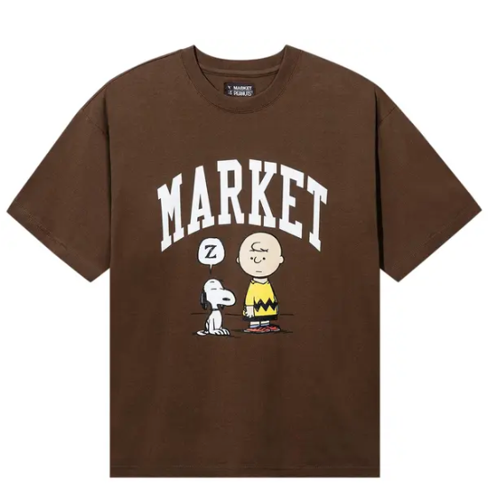 Market Peanuts Arc T-Shirt 'Brown'
